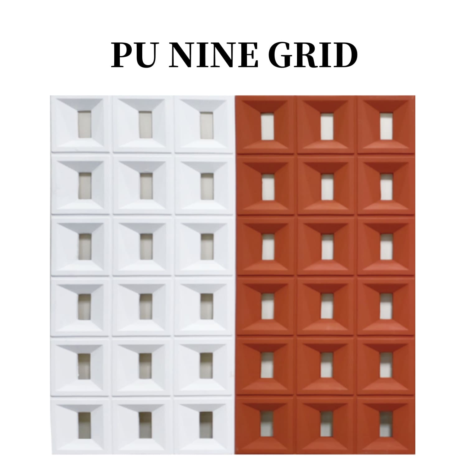 PU nine grid-imitation stone slab-30mm PU stone